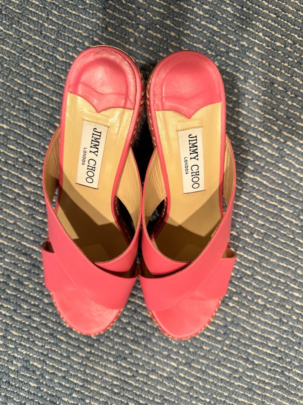 Jimmy Choo Size 39 (9 USA) Pink Wedge Sandals